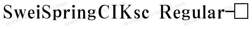 SweiSpringCIKsc Regular字体转换